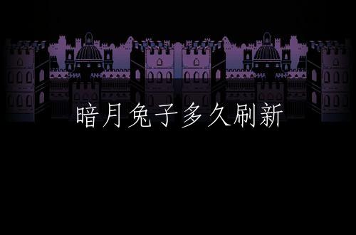 暗月兔子多久刷新