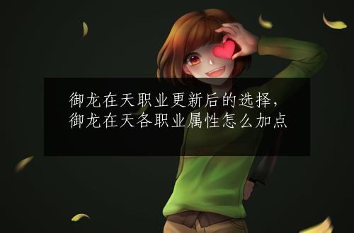 御龙在天职业更新后的选择，御龙在天各职业属性怎么加点
